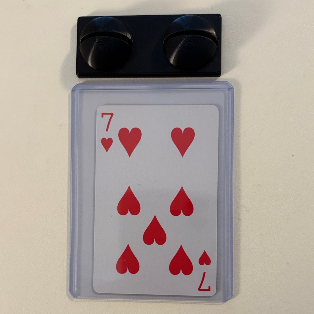 Tiffany & Co. 7 of Red Heart Playing Card with Black Holder- in protective cover